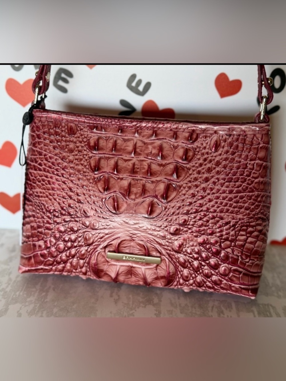 Brahmin Lorelei Pink assorted NWT Rich Beautiful Rose color  - HTF PRICE FIRM - Picture 2 of 11